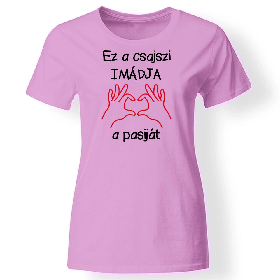 Szerelmes póló nőknek rózsaszín