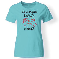 Szerelmes póló nőknek türkiz