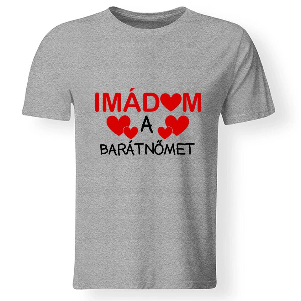 Férfi póló imádom felirattal