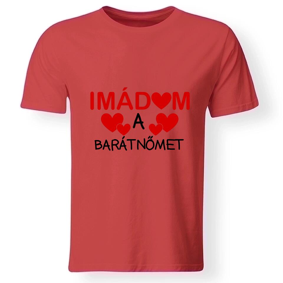 Férfi póló imádom felirattal