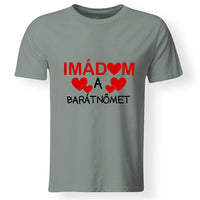 Férfi póló imádom felirattal
