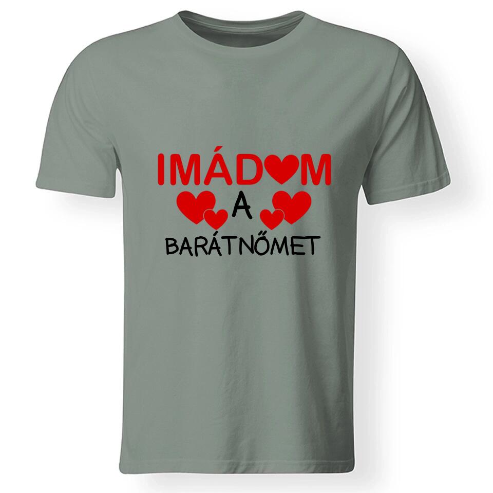 Férfi póló imádom felirattal