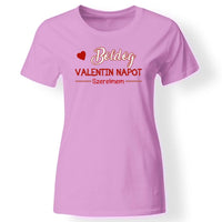 Valentin napi póló nőknek rózsaszín