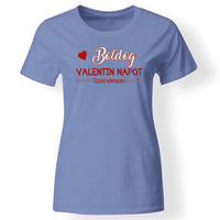 Valentin napi póló nőknek kék