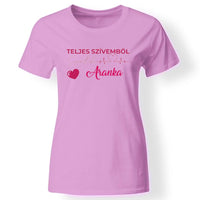 Teljes szívemből szeretlek női póló rózsaszín
