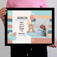 Megérkeztem babakép saját képpel és felirattal