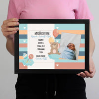 Megérkeztem babakép saját képpel és felirattal