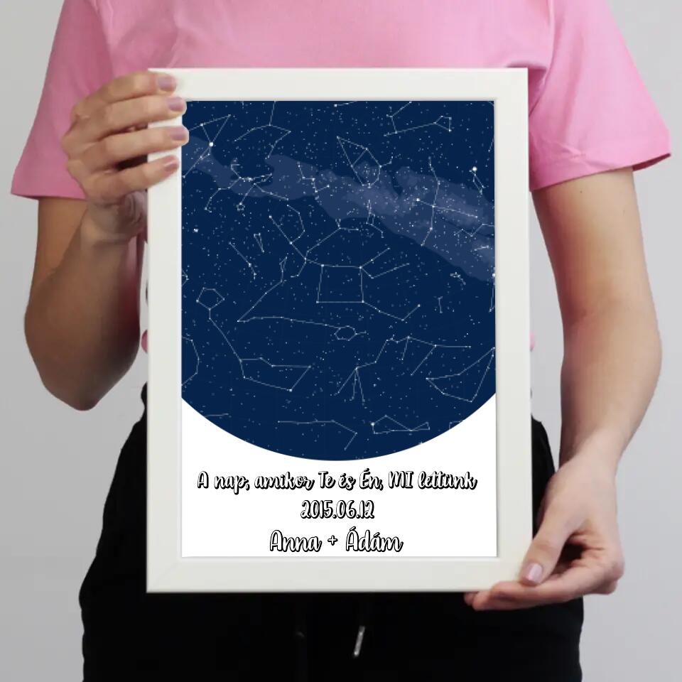 Íves csillagtérkép falikép