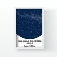 Íves csillagtérkép falikép