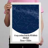 Íves csillagtérkép falikép