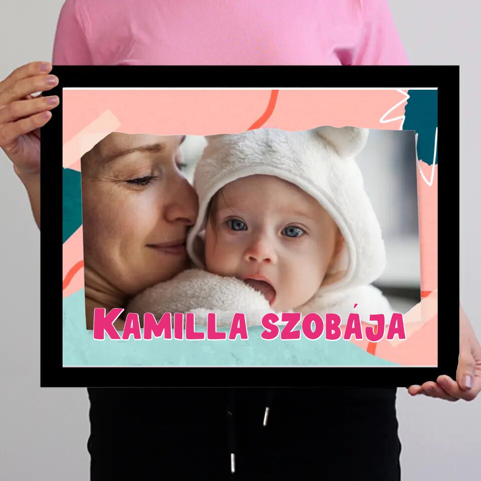 Kép gyerekszobába felirattal