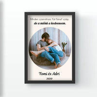 Kerek képes falikép felirattal