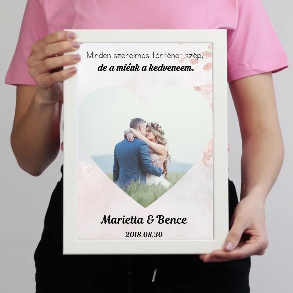 Szív alakú képes falikép