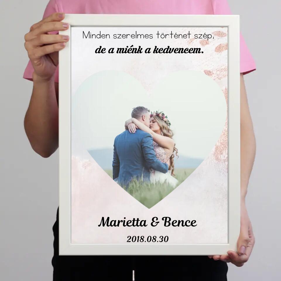 Szív alakú képes falikép