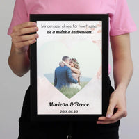 Szív alakú képes falikép