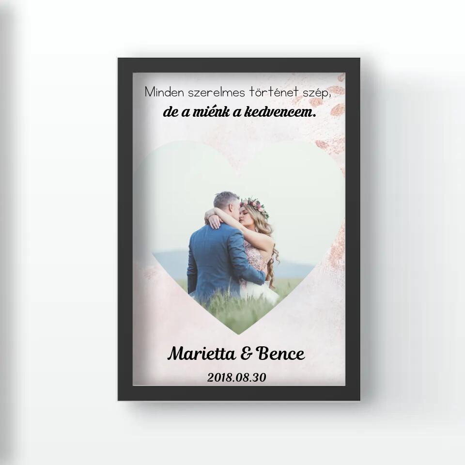 Szív alakú képes falikép