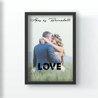 Egyedi falikép díszes felirattal