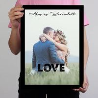 Egyedi falikép díszes felirattal