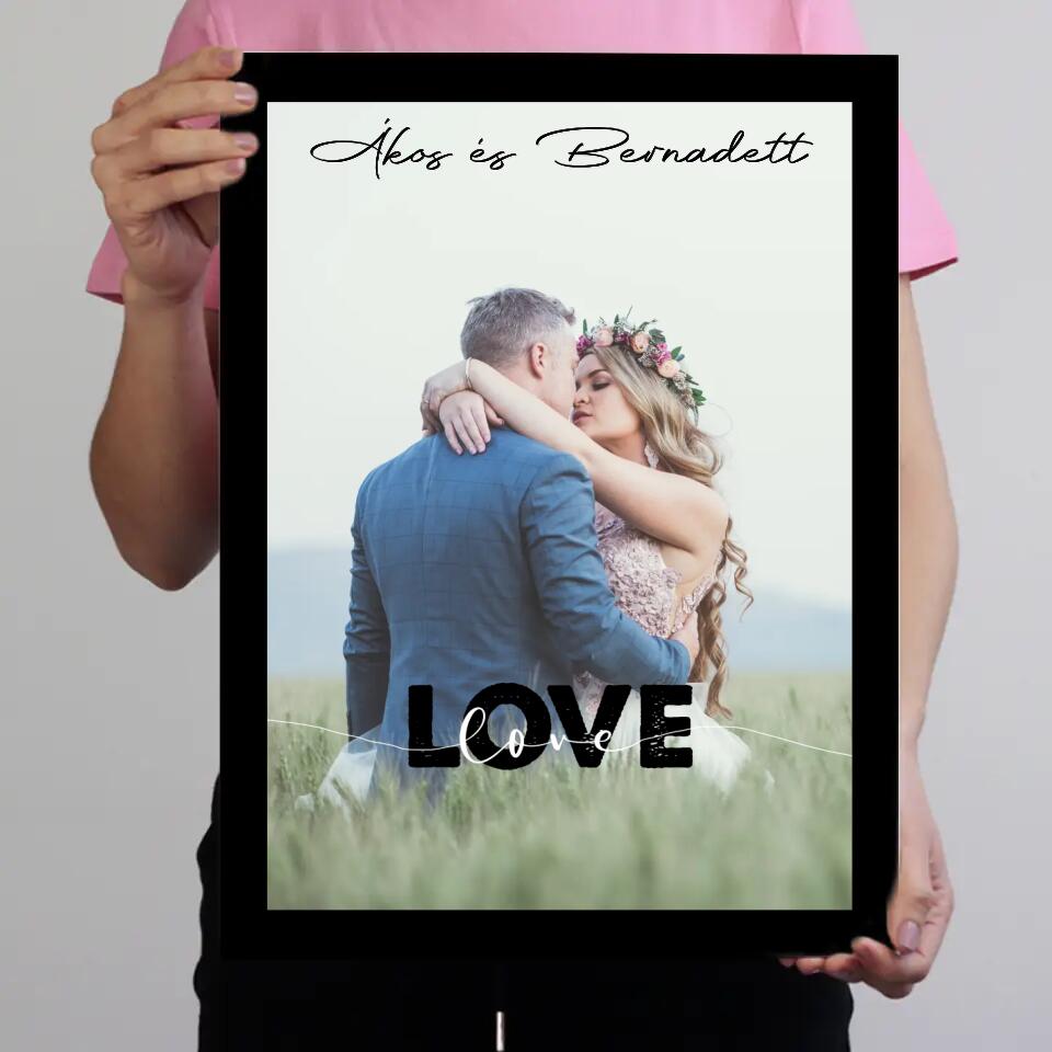 Egyedi falikép díszes felirattal