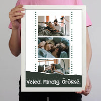 Filmszalagos montázs falikép