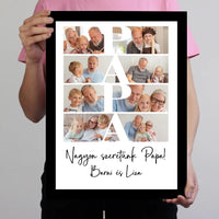 Papa fotómontázs egyedi felirattal