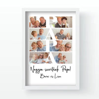 Papa fotómontázs egyedi felirattal