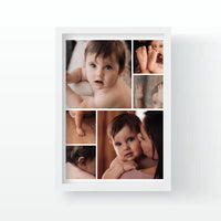 Babás fotókollázs falikép