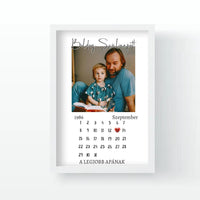Egyedi falikép saját fotóval és naptárral Apáknak