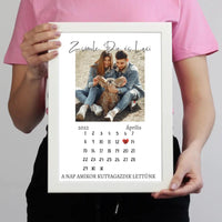 Egyedi falikép saját fotóval és naptárral Gazdiknak
