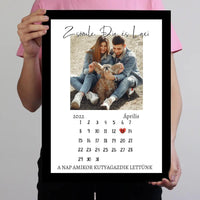 Egyedi falikép saját fotóval és naptárral Gazdiknak