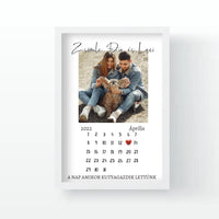 Egyedi falikép saját fotóval és naptárral Gazdiknak