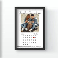 Egyedi falikép saját fotóval és naptárral Gazdiknak