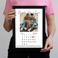 Egyedi falikép saját fotóval és naptárral Gazdiknak