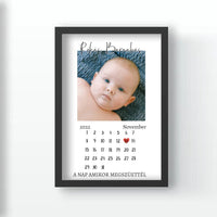 A nap amikor megszülettél - babás falikép naptárral