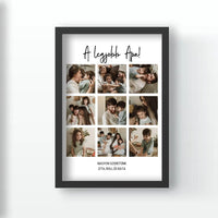 Klasszikus 9 képes fotókollázs falikép Apáknak