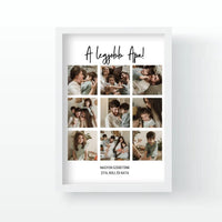 Klasszikus 9 képes fotókollázs falikép Apáknak