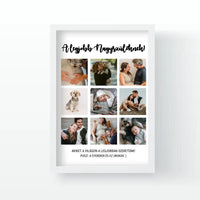 Klasszikus 9 képes fotókollázs falikép Nagyszülőknek