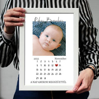 A nap amikor megszülettél - babás falikép naptárral