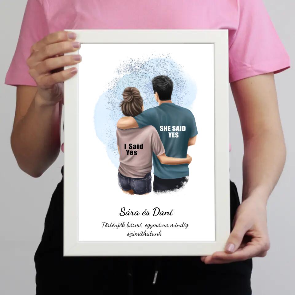 Ölelős pár falikép