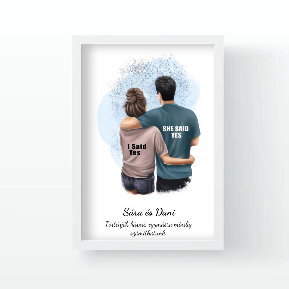 Ölelős pár falikép