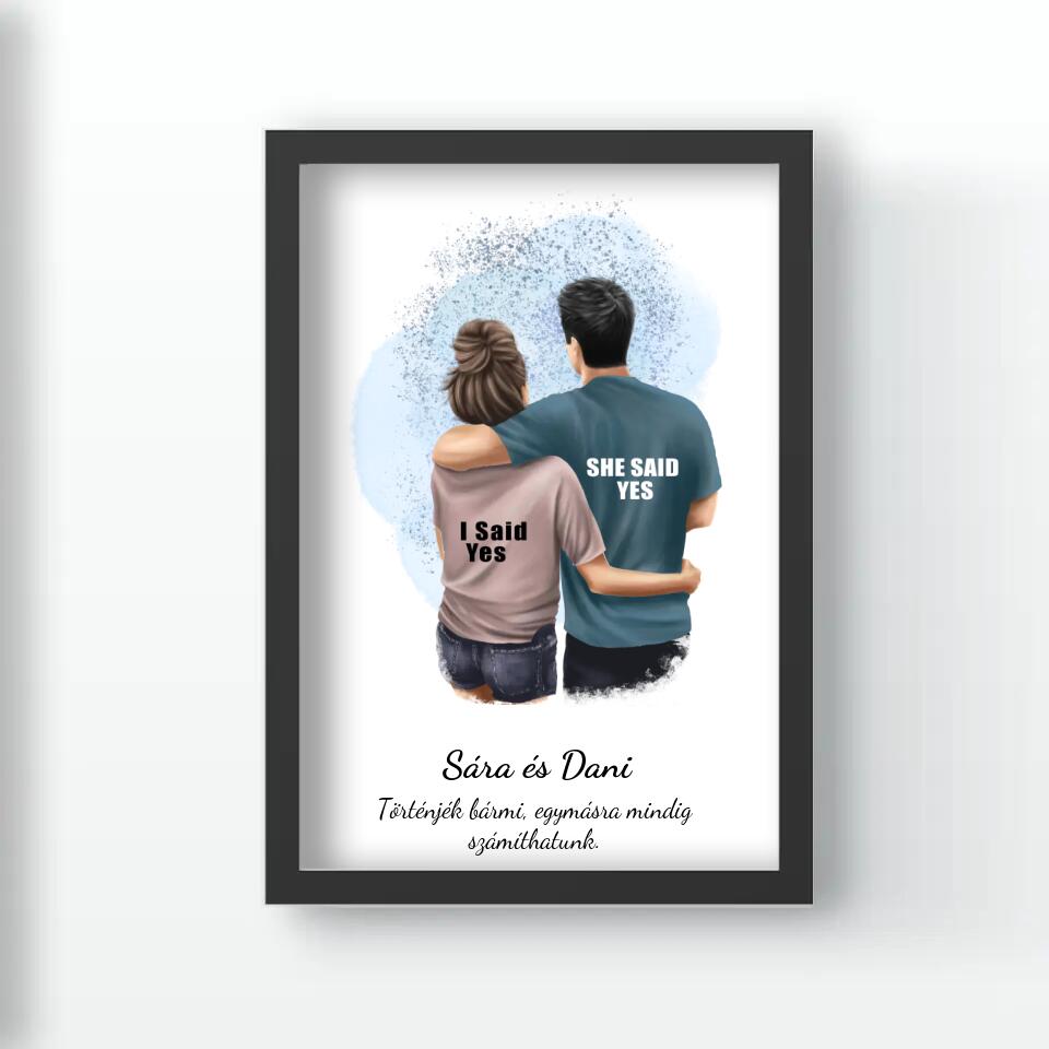 Ölelős pár falikép