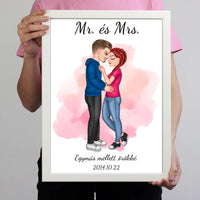 Ölelkező cuki páros falikép