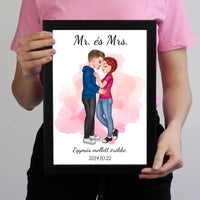 Ölelkező cuki páros falikép