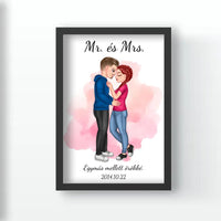 Ölelkező cuki páros falikép