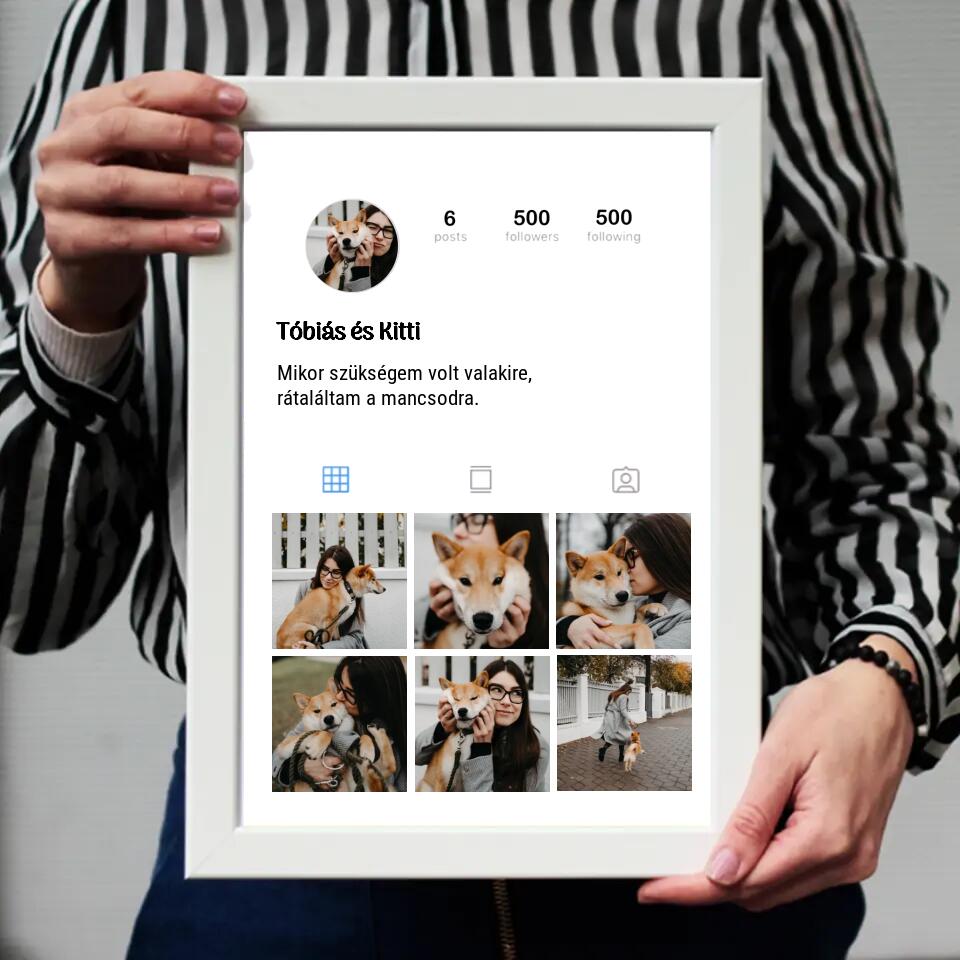 Instagram profil fotókollázs