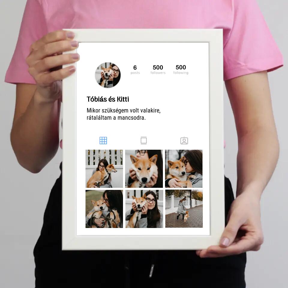 Instagram profil fotókollázs