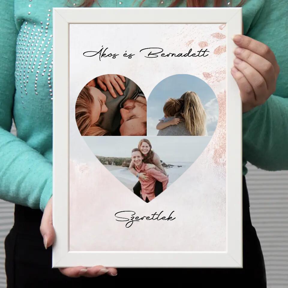 Szív montázs falikép