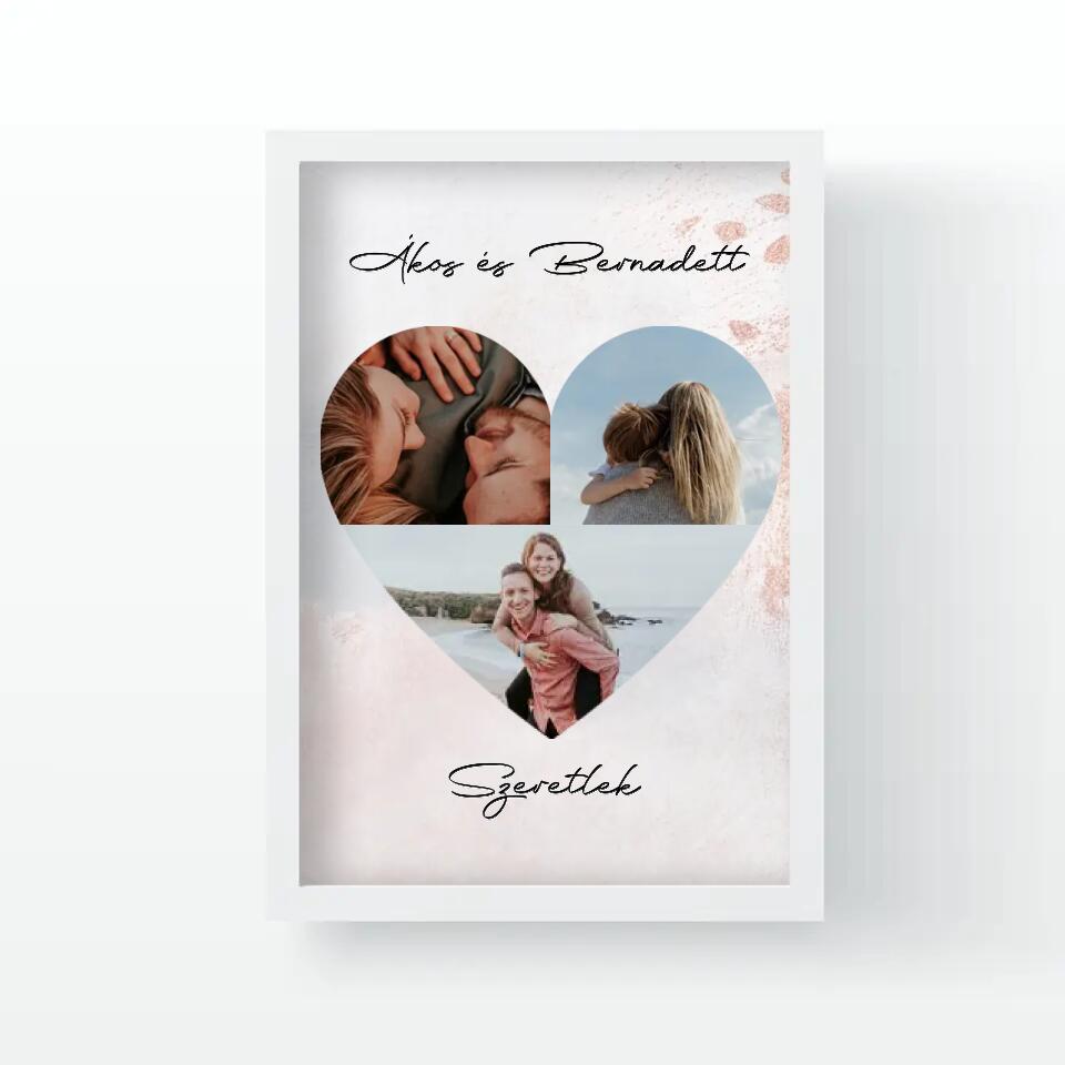 Szív montázs falikép