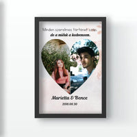 Szív puzzle falikép