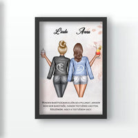 Egyedi legjobb barátnős falikép